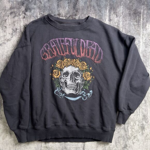 American Eagle Outfitters Sweaters - American Eagle Grateful Dead‎ Crewneck Sweatshirt Women XS Oversized Black